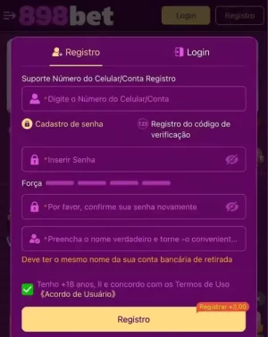 Registrar na 898BET – A Porta de Entrada para a Emoção